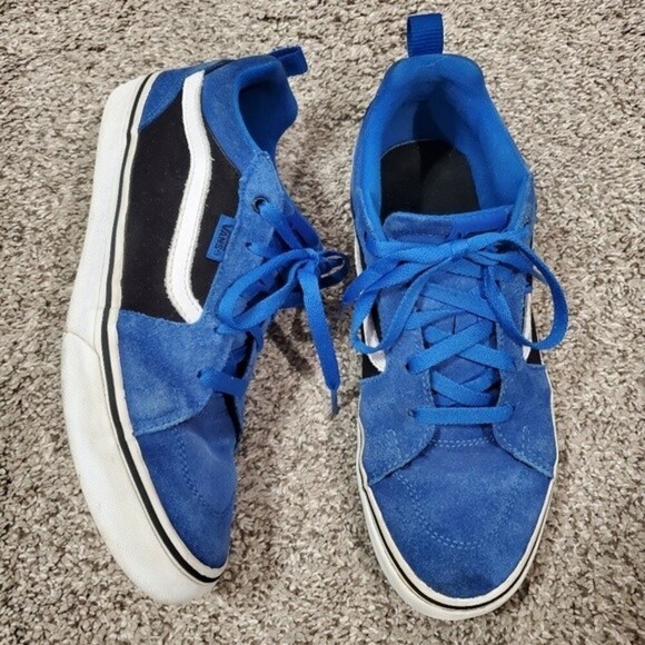 Vans Blue Suede Filmore Sneakers Mens size 7, Womens sz 9 - Picture 1 of 12
